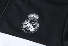 Load image into Gallery viewer, Real Madrid Black 3-Stripe Tracksuit Training Jackets and Pants 2018/19