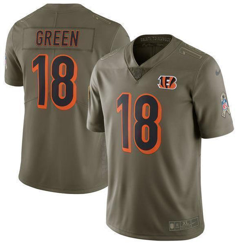 A.J. Green Cincinnati Bengals Salute To Service Limited Jersey 2018/19 - Olive