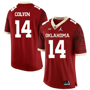 Aaron Colvin Oklahoma Sooners Jordan Football Jersey 2018/19 - Crimson