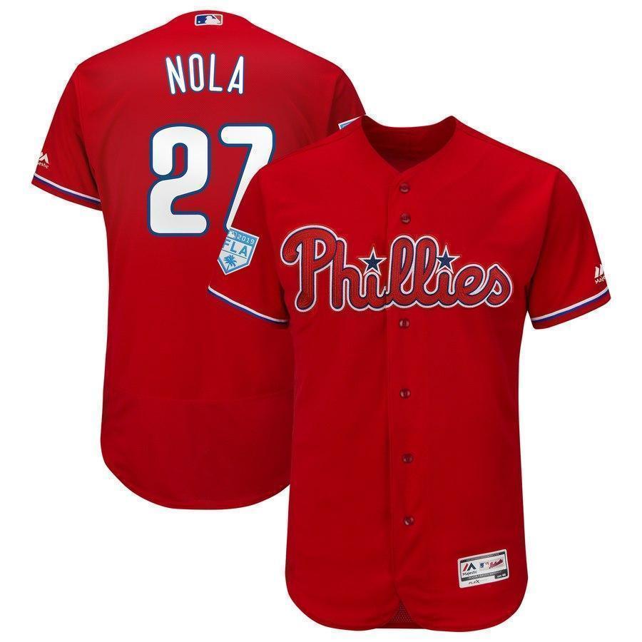 Aaron Nola Philadelphia Phillies 2019 Spring Training Baseball Player Jersey 2018/19