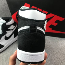 Load image into Gallery viewer, Air Jordan 1 Mid Black White Concord Style AJ1