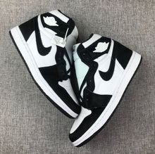 Load image into Gallery viewer, Air Jordan 1 Mid Black White Concord Style AJ1