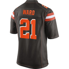 Load image into Gallery viewer, Denzel Ward Cleveland Browns 2018 NFL Draft First Round Pick #2 Game Jersey 2018/19