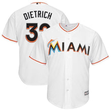 Load image into Gallery viewer, Derek Dietrich Miami Marlins Baseball Player Jersey 2018/19