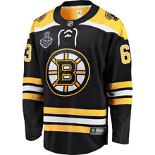 Load image into Gallery viewer, Men s Boston Bruins Brad Marchand Fanatics Branded Black 2019 Stanley Cup Final Bound Home Breakaway Player Jersey 2018/19 Black Yellow