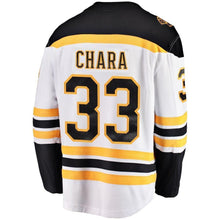Load image into Gallery viewer, Men s Boston Bruins Brad Marchand Fanatics Branded Black 2019 Stanley Cup Final Bound Home Breakaway Player Jersey 2018/19 White