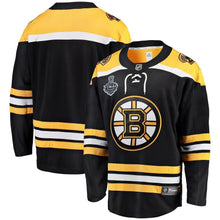 Load image into Gallery viewer, Men s Boston Bruins Fanatics Branded Black 2019 Stanley Cup Final Bound Home Breakaway Jersey 2018/19 Black