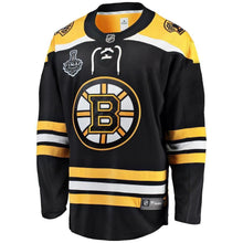 Load image into Gallery viewer, Men s Boston Bruins Fanatics Branded Black 2019 Stanley Cup Final Bound Home Breakaway Jersey 2018/19 Black