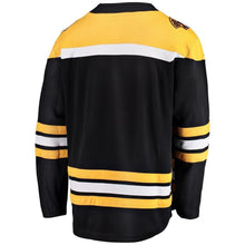 Load image into Gallery viewer, Men s Boston Bruins Fanatics Branded Black 2019 Stanley Cup Final Bound Home Breakaway Jersey 2018/19 Black