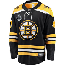 Load image into Gallery viewer, Men s Boston Bruins Tuukka Rask Fanatics Branded Black Home 2019 Stanley Cup Final Bound Breakaway Player Jersey 2018/19 Black Yellow