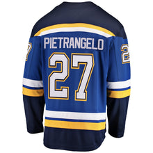 Load image into Gallery viewer, Men s St Louis Blues Alex Pietrangelo Fanatics Branded Blue Home 2019 Stanley Cup Final Bound Breakaway Player Jersey 2018/19