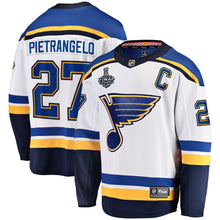 Load image into Gallery viewer, Men s St Louis Blues Alex Pietrangelo Fanatics Branded White Away 2019 Stanley Cup Final Bound Breakaway Player Jersey 2018/19