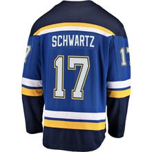 Load image into Gallery viewer, Men s St Louis Blues Jaden Schwartz Fanatics Branded Blue Breakaway Player Jersey 2018/19