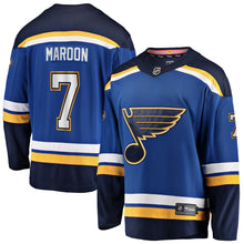 Load image into Gallery viewer, Men s St Louis Blues Patrick Maroon Fanatics Branded Blue Home Breakaway Player Jersey 2018/19