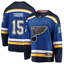Load image into Gallery viewer, Men s St Louis Blues Robby Fabbri Fanatics Branded Blue Breakaway Player Jersey 2018/19