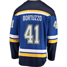 Load image into Gallery viewer, Men s St Louis Blues Robert Bortuzzo Fanatics Branded Blue Breakaway Player Jersey 2018/19