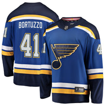 Load image into Gallery viewer, Men s St Louis Blues Robert Bortuzzo Fanatics Branded Blue Breakaway Player Jersey 2018/19