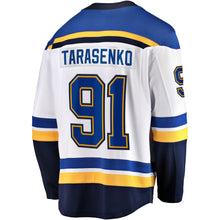Load image into Gallery viewer, Men s St Louis Blues Vladimir Tarasenko Fanatics Branded White Away 2019 Stanley Cup Final Bound Breakaway Player Jersey 2018/19