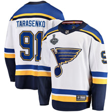 Load image into Gallery viewer, Men s St Louis Blues Vladimir Tarasenko Fanatics Branded White Away 2019 Stanley Cup Final Bound Breakaway Player Jersey 2018/19