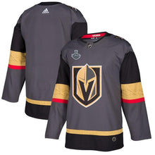Load image into Gallery viewer, Men s Vegas Golden Knights Gray 2018 Stanley Cup Final Bound Patch Authentic Jersey 2018/19 Gray