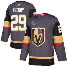 Load image into Gallery viewer, Men s Vegas Golden Knights Marc Andre Fleury adidas Gray 2018 Stanley Cup Final Bound Patch Authentic Player Jersey 2018/19 Gray