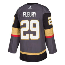 Load image into Gallery viewer, Men s Vegas Golden Knights Marc Andre Fleury adidas Gray 2018 Stanley Cup Final Bound Patch Authentic Player Jersey 2018/19 Gray