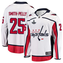 Load image into Gallery viewer, Men s Washington Capitals Devante Smith Pelly Fanatics Branded White 2018 Stanley Cup Champions Home Breakaway Player Jersey 2018/19 White