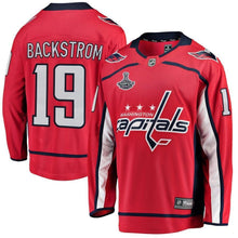 Load image into Gallery viewer, Men s Washington Capitals Nicklas Backstrom Red 2018 Stanley Cup Champions Home Breakaway Player Jersey 2018/19 Red