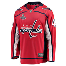 Load image into Gallery viewer, Men s Washington Capitals Tom Wilson Red 2018 Stanley Cup Champions Home Breakaway Player Jersey 2018/19 Red