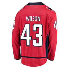 Load image into Gallery viewer, Men s Washington Capitals Tom Wilson Red 2018 Stanley Cup Champions Home Breakaway Player Jersey 2018/19 Red