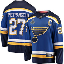 Load image into Gallery viewer, Men's St. Louis Blues Alex Pietrangelo Fanatics Branded Blue 2019 Stanley Cup Champions Home Breakaway Player Jersey 2018/19