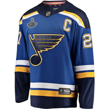 Load image into Gallery viewer, Men's St. Louis Blues Alex Pietrangelo Fanatics Branded Blue 2019 Stanley Cup Champions Home Breakaway Player Jersey 2018/19