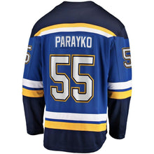 Load image into Gallery viewer, Men's St. Louis Blues Colton Parayko Fanatics Branded Blue Breakaway Player Jersey 2018/19