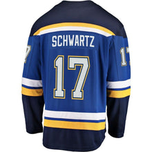 Load image into Gallery viewer, Men's St. Louis Blues Jaden Schwartz Fanatics Branded Blue 2019 Stanley Cup Champions Home Breakaway Player Jersey 2018/19