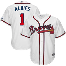 Load image into Gallery viewer, Ozzie Albies Atlanta Braves Baseball Player Jersey 2018/19