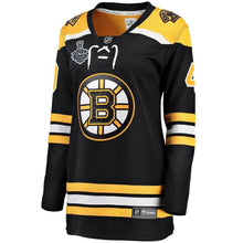Load image into Gallery viewer, Women s Boston Bruins Tuukka Rask Fanatics Branded Black Home 2019 Stanley Cup Final Bound Breakaway Player Jersey 2018/19 Black Yellow