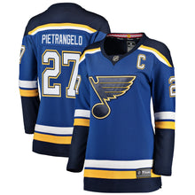 Load image into Gallery viewer, Women s St Louis Blues Alex Pietrangelo Fanatics Branded Blue Breakaway Player Jersey 2018/19
