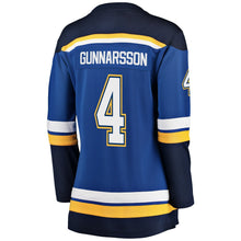 Load image into Gallery viewer, Women s St Louis Blues Carl Gunnarsson Fanatics Branded Blue Breakaway Player Jersey 2018/19