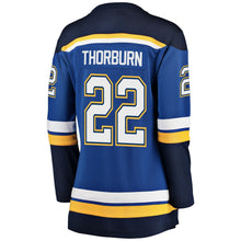 Load image into Gallery viewer, Women s St Louis Blues Chris Thorburn Fanatics Branded Blue Breakaway Player Jersey 2018/19