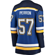 Load image into Gallery viewer, Women s St Louis Blues David Perron Fanatics Branded Blue Home Breakaway Player Jersey 2018/19