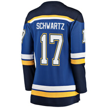 Load image into Gallery viewer, Women s St Louis Blues Jaden Schwartz Fanatics Branded Blue Breakaway Player Jersey 2018/19