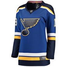 Load image into Gallery viewer, Women s St Louis Blues Jay Bouwmeester Fanatics Branded Blue Breakaway Player Jersey 2018/19