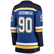Load image into Gallery viewer, Women s St Louis Blues Nikita Soshnikov Fanatics Branded Blue Breakaway Player Jersey 2018/19