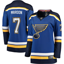 Load image into Gallery viewer, Women s St Louis Blues Patrick Maroon Fanatics Branded Blue Home Breakaway Player Jersey 2018/19