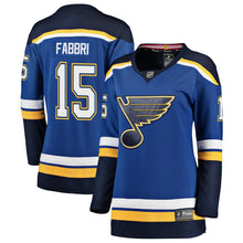 Load image into Gallery viewer, Women s St Louis Blues Robby Fabbri Fanatics Branded Blue Breakaway Player Jersey 2018/19