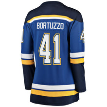 Load image into Gallery viewer, Women s St Louis Blues Robert Bortuzzo Fanatics Branded Blue Breakaway Player Jersey 2018/19