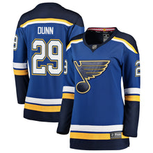 Load image into Gallery viewer, Women s St Louis Blues Vince Dunn Fanatics Branded Blue Breakaway Player Jersey 2018/19