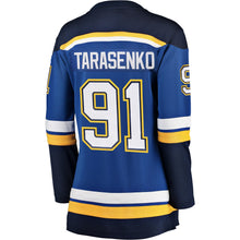 Load image into Gallery viewer, Women s St Louis Blues Vladimir Tarasenko Fanatics Branded Blue Home 2019 Stanley Cup Final Bound Breakaway Player Jersey 2018/19