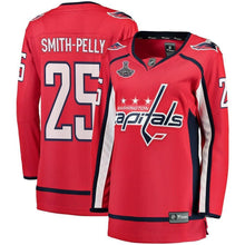 Load image into Gallery viewer, Women s Washington Capitals Devante Smith Pelly Fanatics Branded Red 2018 Stanley Cup Champions Home Breakaway Player Jersey 2018/19 Red