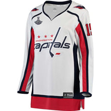 Load image into Gallery viewer, Women s Washington Capitals Nicklas Backstrom White 2018 Stanley Cup Champions Away Breakaway Player Jersey 2018/19 White